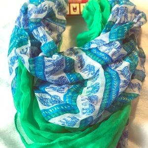 3/$12⭐️ NWT “Tribal Elephant Print” Scarf, 2 pack